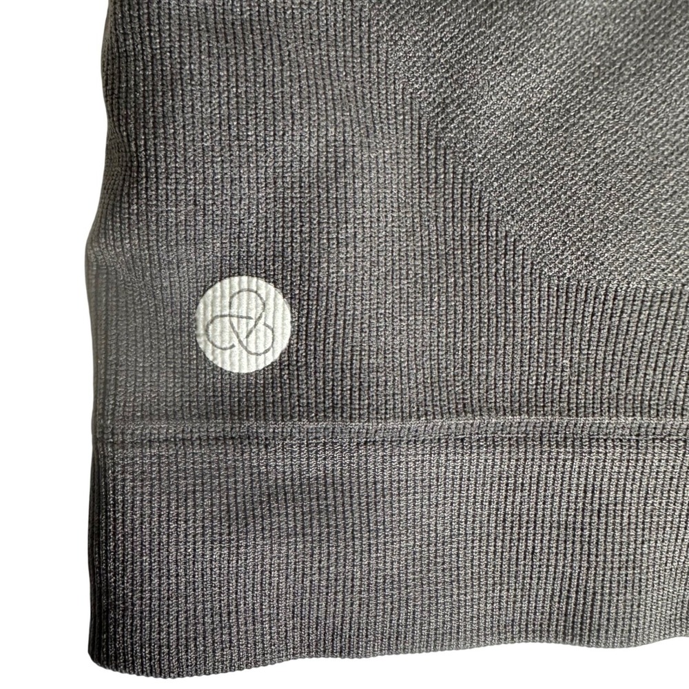 Zella Sports Bra Women Large Charcoal Gray Seamless Multi-Strap Racerback Padded - Picture 7 of 8